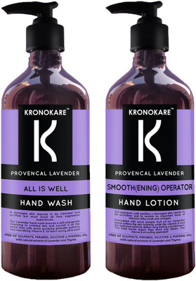 

Kronokare Provencal Lavender Hand Wash And Hand Lotion Combo(500 ml, Pack of 2)