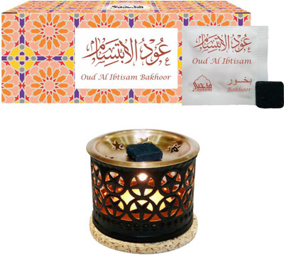 

Dukhni Oudh Bakhoor Ibtisam (Medium) & Star Burner Natural Agarbattis(20 Units)