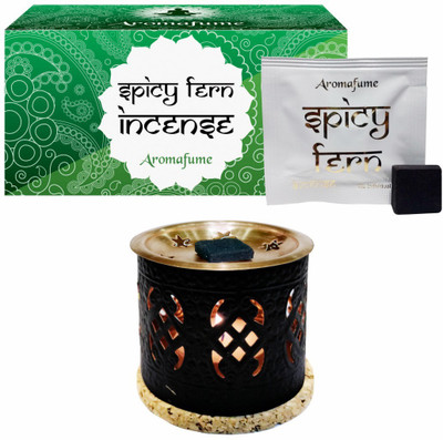 

Aromafume Spicy fern Incense Bricks (Small) & Palace Exotic Incense Diffuser Fresh Agarbattis(8 Units)