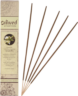 Omved TUBEROSE Ayurvedic Agarbattis Rose Agarbattis(12 Units)