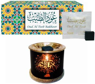 

Aromafume Oudh Bakhoor Teeb (Medium) & Tree of Life Burner Fresh Agarbattis(20 Units)