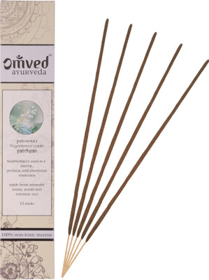 

Omved PATCHOULI Ayurvedic Agarbattis Natural Aroma Agarbattis(12 Units)