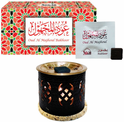 

Dukhni Oud Al Majhoul Bakhoor (Small) & Free Palace Exotic Incense Diffuser Fresh Agarbattis(8 Units)