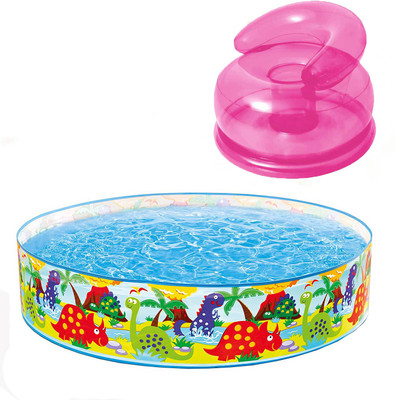 

Intex ® Original 4ft Ocean Reef Snapset Pool With Kid Chair Inflatable Pool(Multicolor)