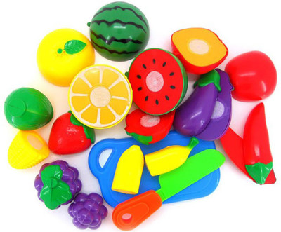 

SPGIFT 11 Pcs Fruits Cutting Play Toy Set(Multicolor)
