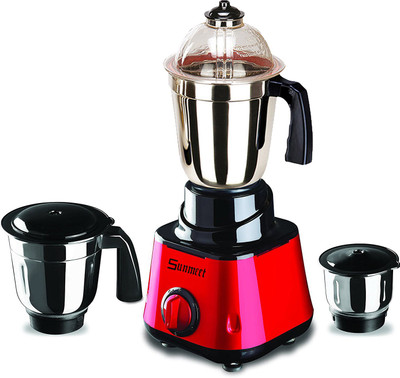 

Sunmeet MG17-MAC-Gal-128 550 W Mixer Grinder(Red, 3 Jars)