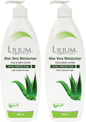 

Lilium Herbal Aloe Vera Moisturizer Body Lotion 500ml Pack of 2(500 ml)