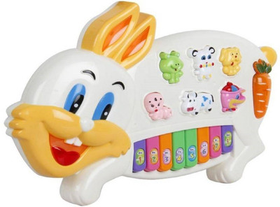 

Amazia Rabbit shaped Keyboard Piano Learning Toy with different sound for Kids(Multicolor)