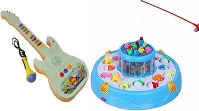 

AM Enterprises Musical Fish Catching Toy with Guitar & Mic for kids(Multicolor)