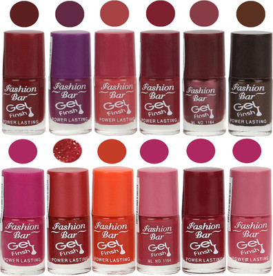 

Fashion Bar Dark Red,Purple,Pink,Maroon,Shimmer Light Purple,Dark Brown,Rani Pink,Shimmer Red,Deep Pink,Blood Red,Light Pink Nail polish Dark Red,Purple,Pink,Maroon,Shimmer Light Purple,Dark Brown,Rani Pink,Shimmer Red,Deep Pink,Blood Red,Light Pink(Pack 