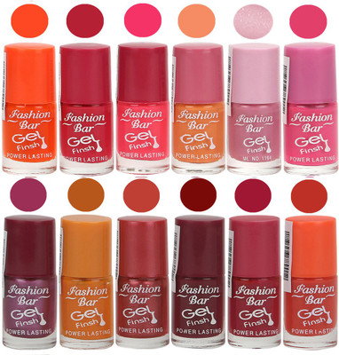 

Fashion Bar Orange,Deep Pink,Neon Pink,Peach,Light Purple,Rani Light Pink,Shiny Purple,Frosty,Gajri,Maroon,Deep Pink,Orange Nail polish Orange,Deep Pink,Neon Pink,Peach,Light Purple,Rani Light Pink,Shiny Purple,Frosty,Gajri,Maroon,Deep Pink,Orange(Pack of