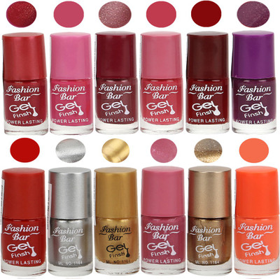 

Fashion Bar Shimmer Red,Light Pink,Shimmer Purple,Pink,Red,Purple,Neon Red,Silver,Golden,Shimmer Pink,Copper,Neon Orange Nail polish Shimmer Red,Light Pink,Shimmer Purple,Pink,Red,Purple,Neon Red,Silver,Golden,Shimmer Pink,Copper,Neon Orange(Pack of 12)
