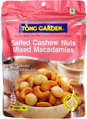 

Tong Garden Salted Cashew Nuts Mixed Macadamias Macadamia Nuts(140 g, Vacuum Pack)