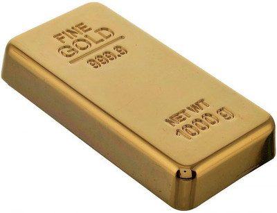 Generic Glittering Metal Paper Weights  with Gold Bar(Set Of 1, Gold)