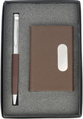 

prinzox Metallic pen with magnetic card holder Pen Gift Set(Pack of 2)