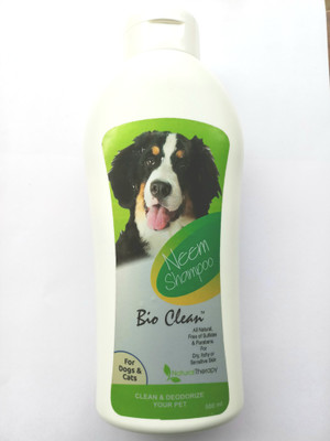 

bio clean Allergy Relief, Anti-dandruff, Anti-fungal, Anti-itching, Anti-microbial, Anti-parasitic, Conditioning, Flea and Tick, Hypoallergenic, Whitening and Color Enhancing Neem Shampoo Dog Shampoo(0.5 ml)