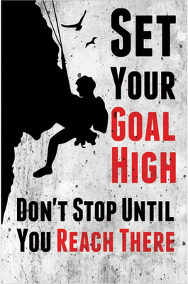 

Set Your Goal High Paper Print(18 inch X 12 inch, Rolled)
