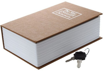 

Sukot Lock & Key Dictionary Book Safe Locker Cash Jewelry Locker Documents Safe Hidden Locker Cash Box Safe Locker(Key Lock)