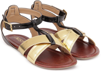 

Gnist Women Gold-Black Flats