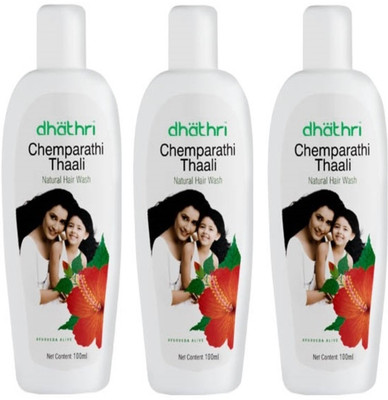 

Dhathri Chemparathi Thaali Natural Hair Wash Shampoo Pack of 3 - 100 ml(300 ml)