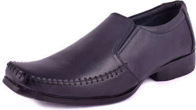 

Trendy Session Genuine Leather Slip On For Men(Black