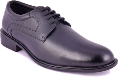 

Trendy Session Genuine Leather Lace Up For Men(Black