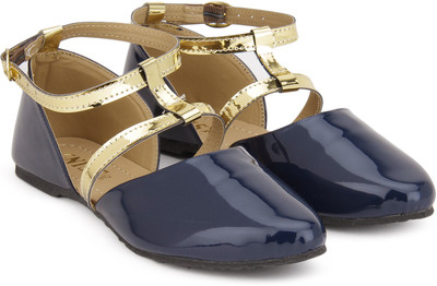 

Gnist Gnist Navy-Gold Strapy Ballerina For Women(Navy