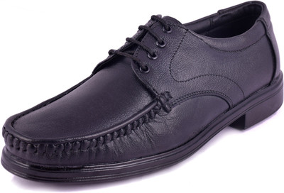 

Trendy Session Genuine Leather Lace Up For Men(Black