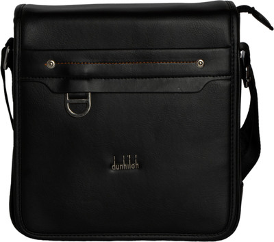 

dunhiloh Men Casual Black PU Sling Bag
