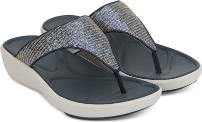 

Clarks Women Flip Flops, Navy synthetic
