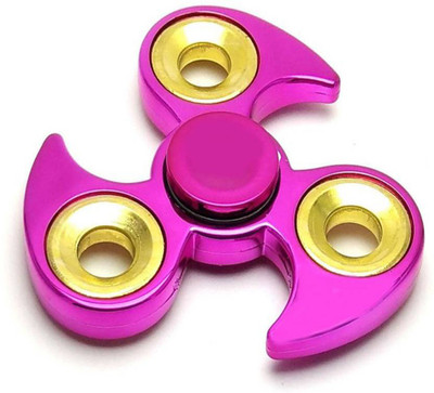 

Uno Covers Curved-Edged Tri Chrome Look Fidget Hand Spinner, May Vary colour(Pink)