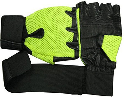

5 O'Clock Sports Gym Gloves With Wrist Support - Green - Free Size Gym & Fitness Gloves (Free Size, Green)