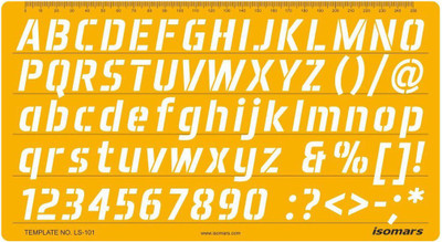 

Isomars LS101 Lettering Stencil Stencil(Pack of 1, Engraved)