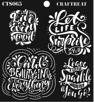

Craftreat Sentiments Layered Stencil(Pack of 1, 6*6)