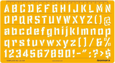 

Isomars LS109 Lettering Stencil(Pack of 1, Engraved)