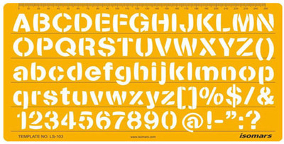 

Isomars LS103 Lettering Stencil(Pack of 1, Engraved)