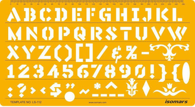 

Isomars LS112 Lettering Stencil Stencil(Pack of 1, Engraved)