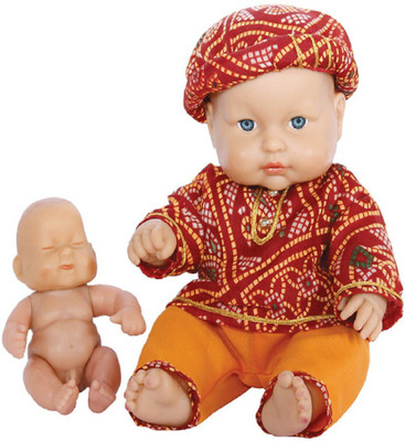

Kalia Recreations Divij Kunwar With Baby doll | kidsplayindia - 13 inch(Multicolor)