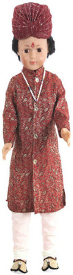 

Kalia Recreations Dulha 31" traditional Indian dress doll kidsplayindia - 32 inch(Multicolor)