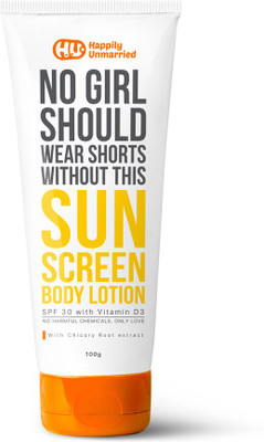 

Happily Unmarried Sunscreen Lotion - SPF 30 PA+(100 g)