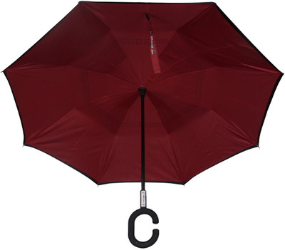 

Clubb Clubbrella for Car - The Inverted / Reversible Umbrella(Maroon, Black)