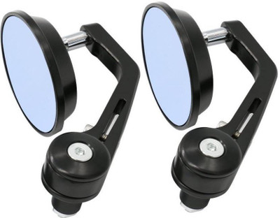 

AutoPowerz Rear view Round Mirror For All Bikes Rearview Radar Mirror(Black)