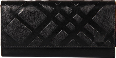 

LEWIS PAYTON Women Casual Black Genuine Leather Wallet(8 Card Slots)