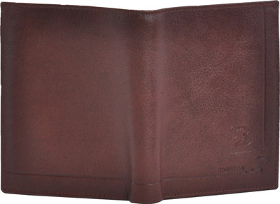 

BRULE Men Brown Genuine Leather Wallet(14 Card Slots)