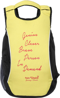 

Right Choice (2226) black yellow stylish tuff quality college school casual bag boy & girl 5 L Backpack(Black, Yellow)