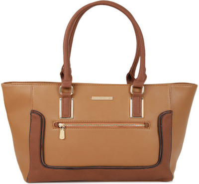 

Addons Monochrome Patchwork Tote Shoulder Bag(Brown, 5 L)