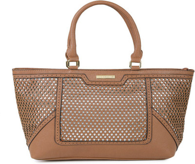 

Addons Laser cut panel Tote Shoulder Bag(Brown, 5 L)