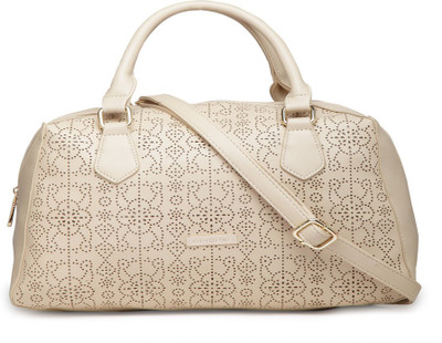 

Addons Needle point laser cut Duffle Shoulder Bag(White, 5 L)