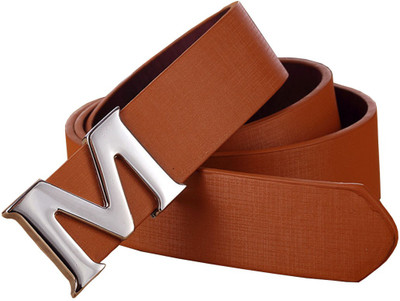 

PRO365 Men Casual, Party, Formal, Evening Brown Texas Leatherite Belt