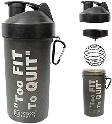 

5 O'Clock Sports Mamba Black Fat Boy Shaker Bottle - 600 ml- Sleek and Convenient Design 600 ml Shaker(Pack of 1, Black)